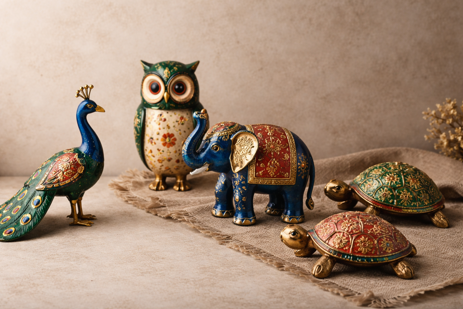 Painted Metal Animals