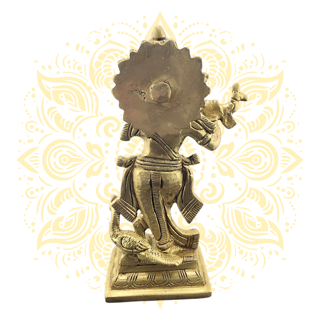 Krishna with Flute Murti 6"