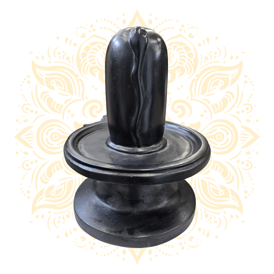 Large Black Stone Shiva Lingam w/ Yoni Base - Matchless Gifts3