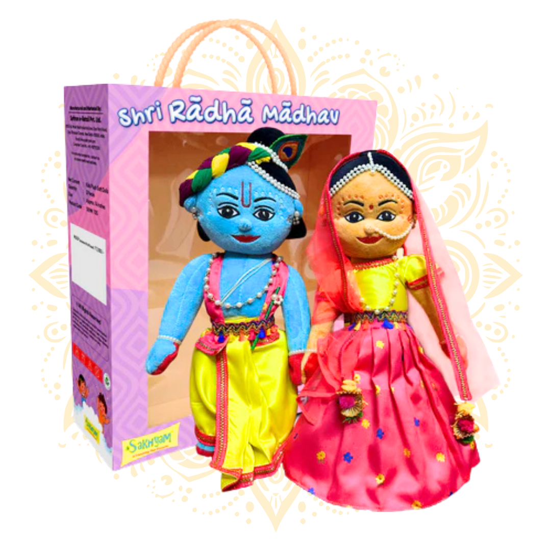 Sakhyam Radha Madhav Krishna Plush Toy Set 14” - Matchless Gifts