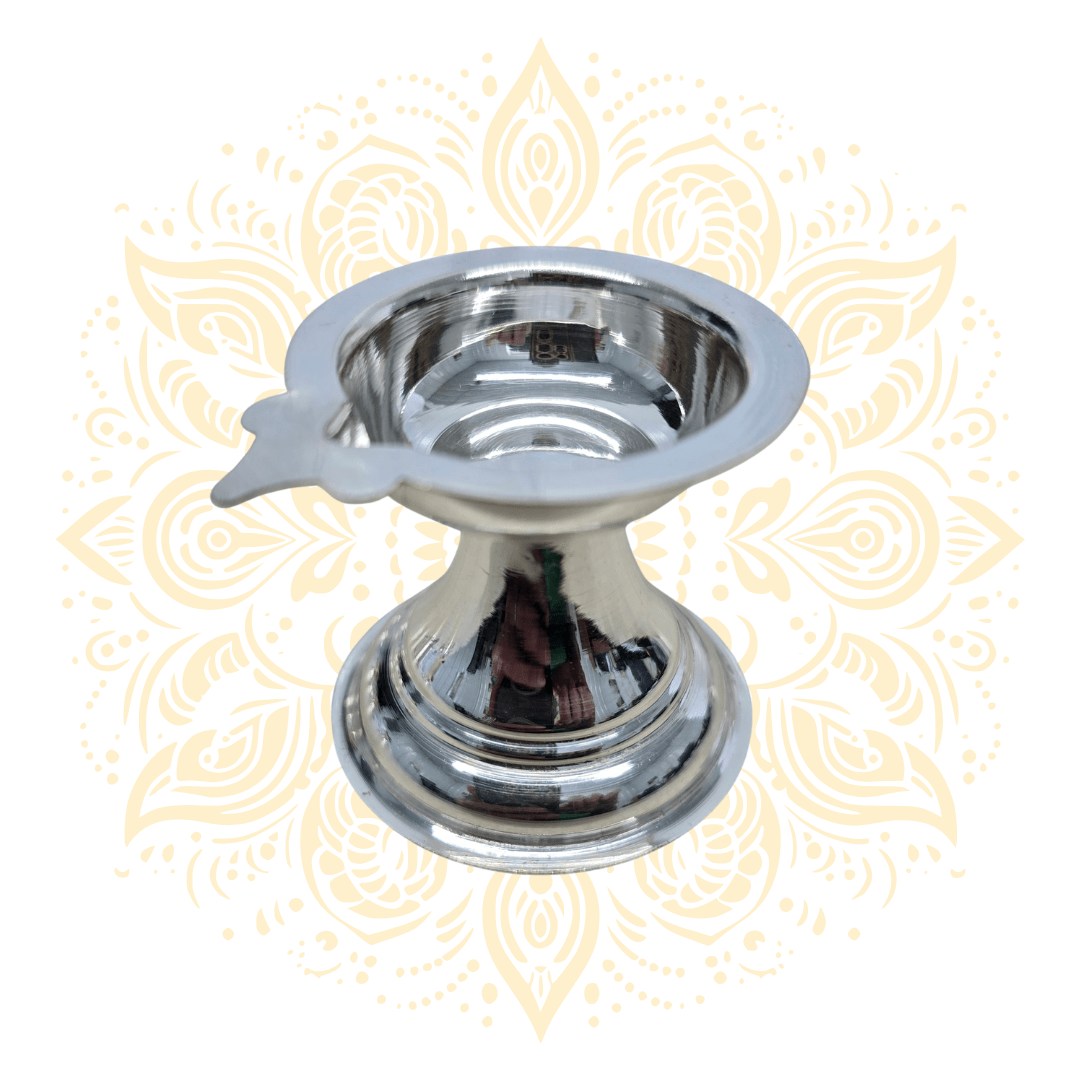 Silver Diya Oil Lamp - Matchless Gifts