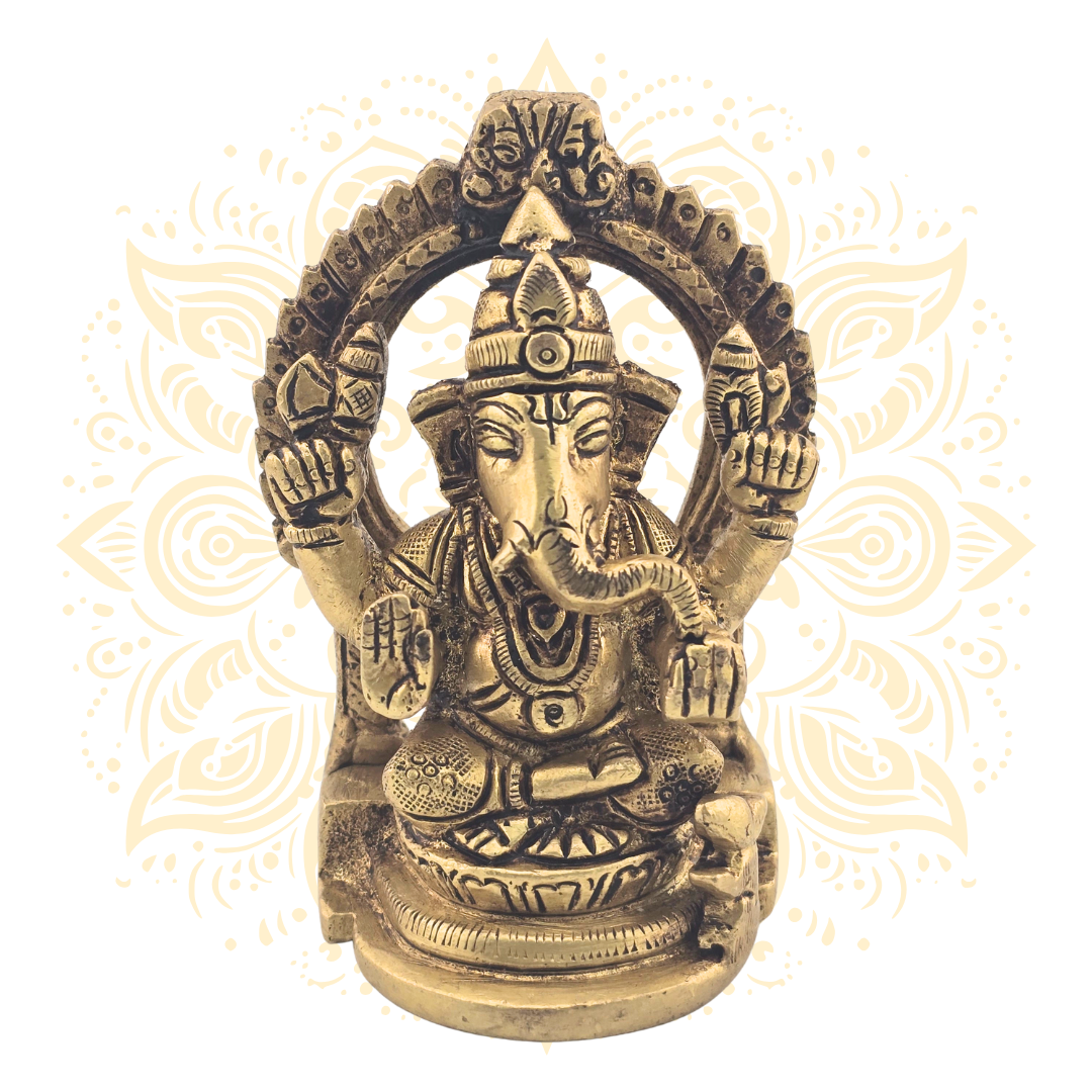 Brass Ganesh Statue 3.5"