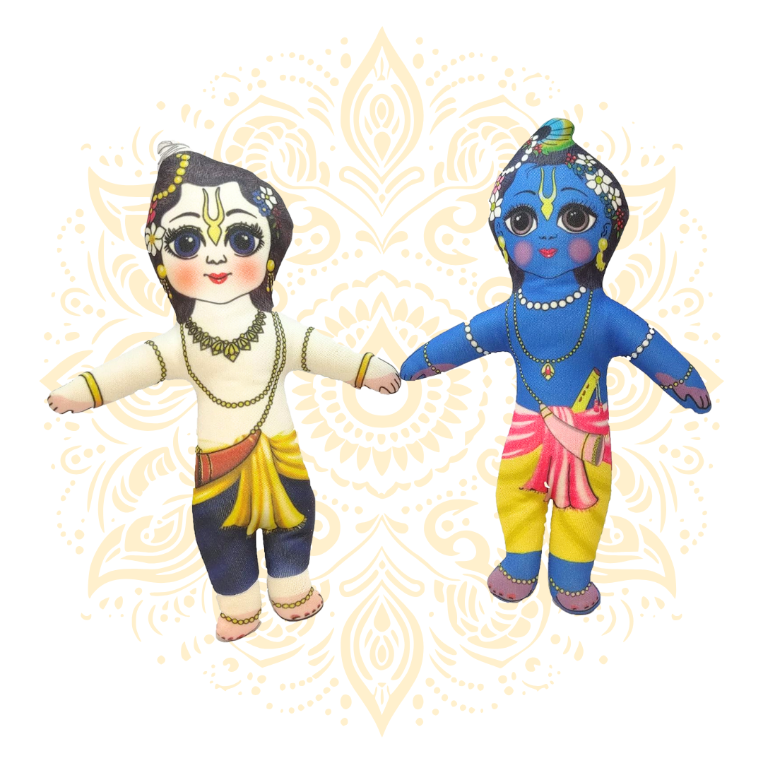 Krishna Balaram Cloth Doll Set – 7"