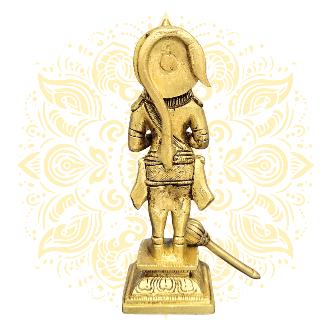 Brass Standing Hanuman Murti 5" - Matchless Gifts