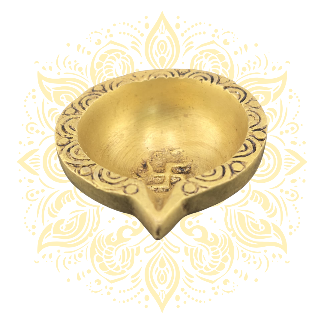 Brass Venkateswara Diya Oil Lamp 2.5"