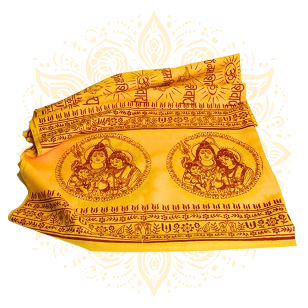Pitambari Om Namah Shivay Printed Cotton Chadar 2m x 1m