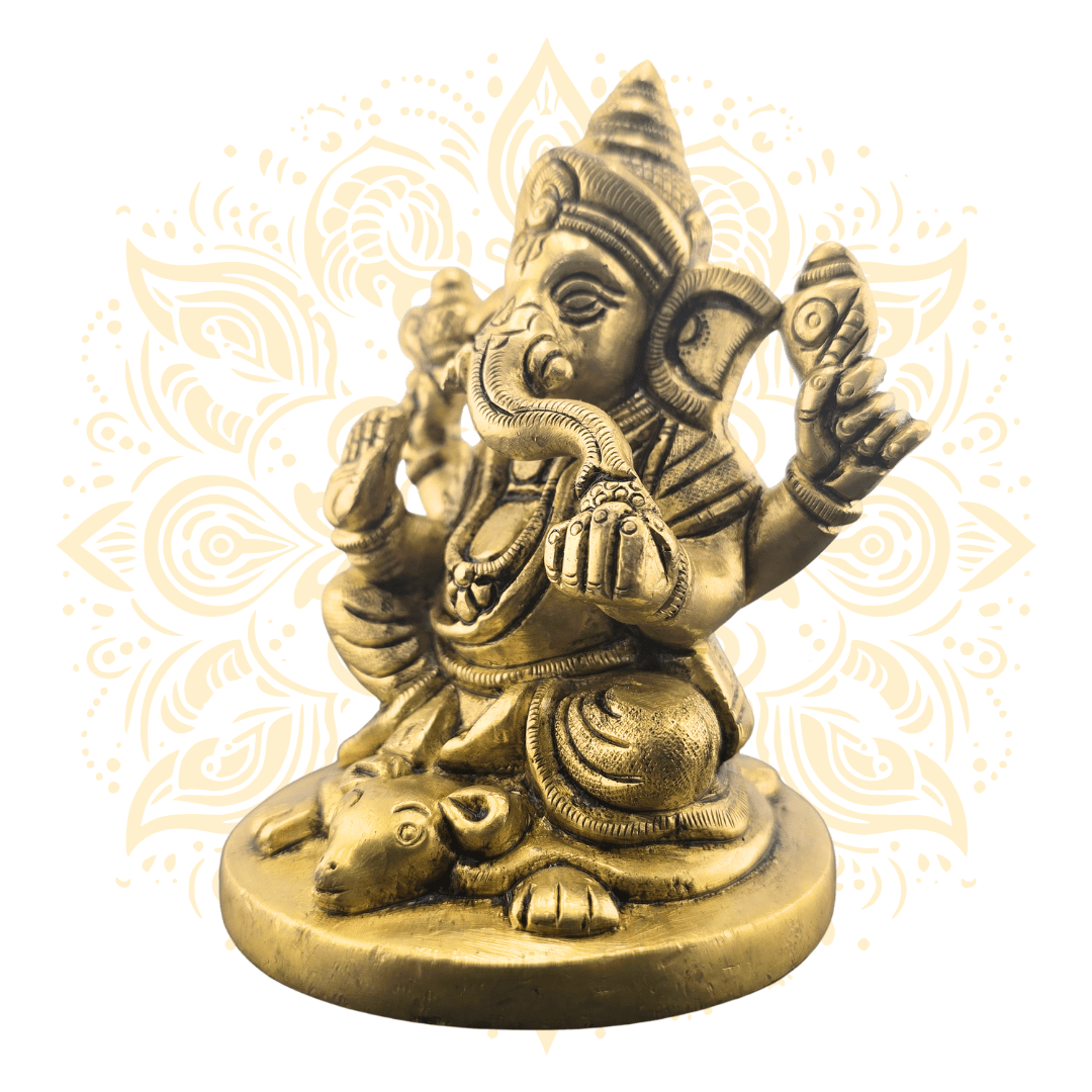 Brass Ganesh Statue 4” - Matchless Gifts