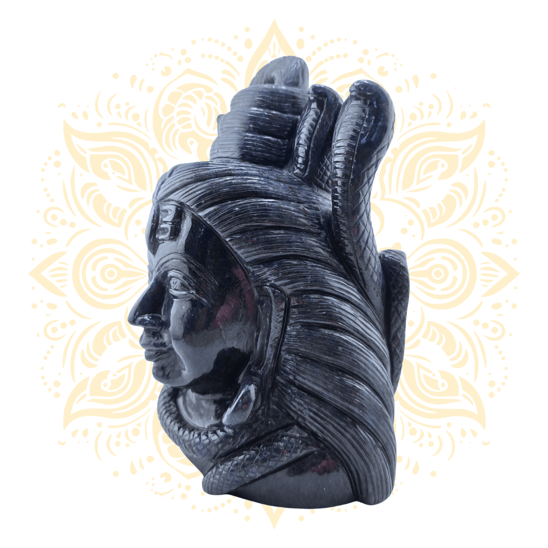 Lord Shiva Face Statue in Blue Aventurine - Matchless Gifts