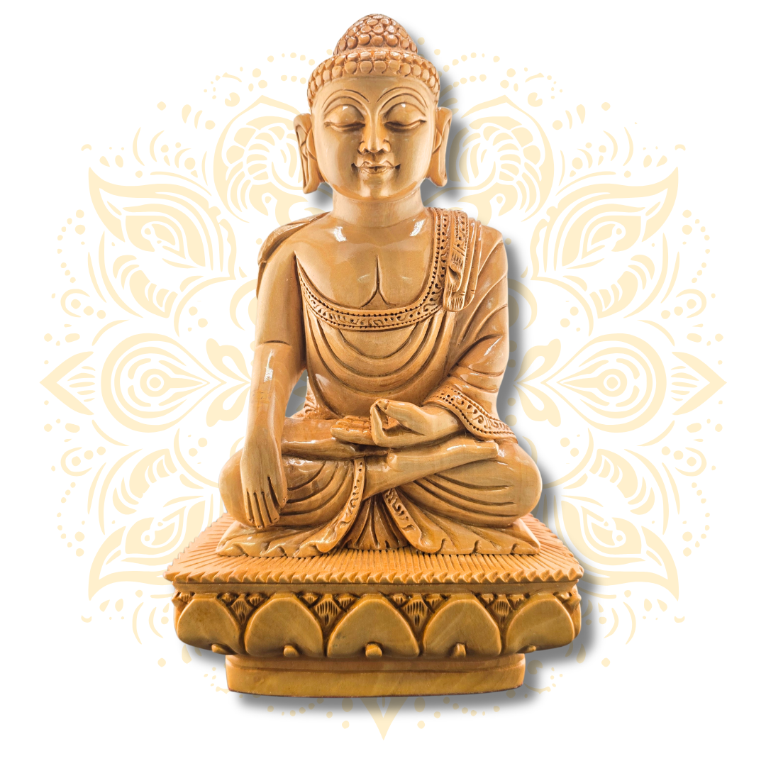 Wooden Buddha Fine 8" - Matchless Gifts
