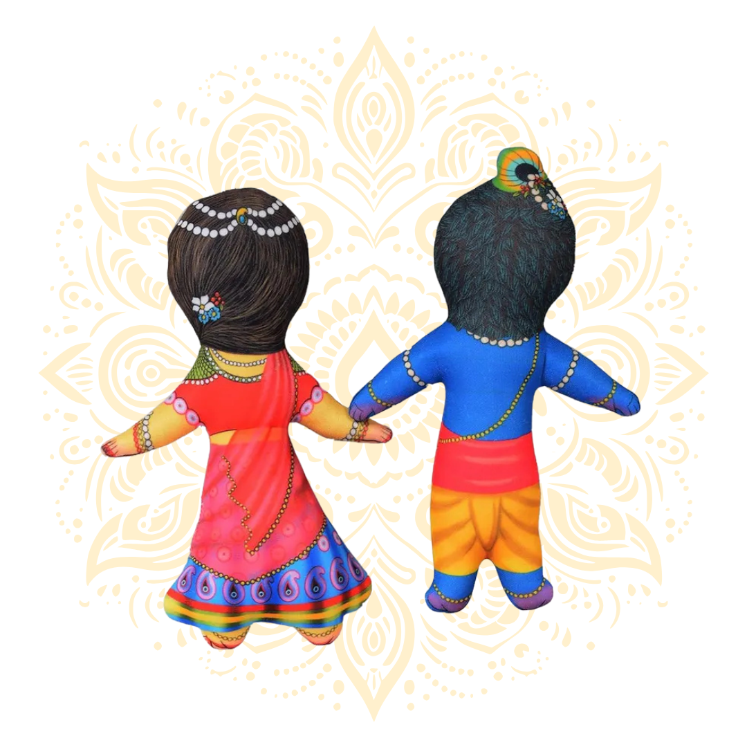 Radha Krishna Cloth Doll Set 7” - Matchless Gifts