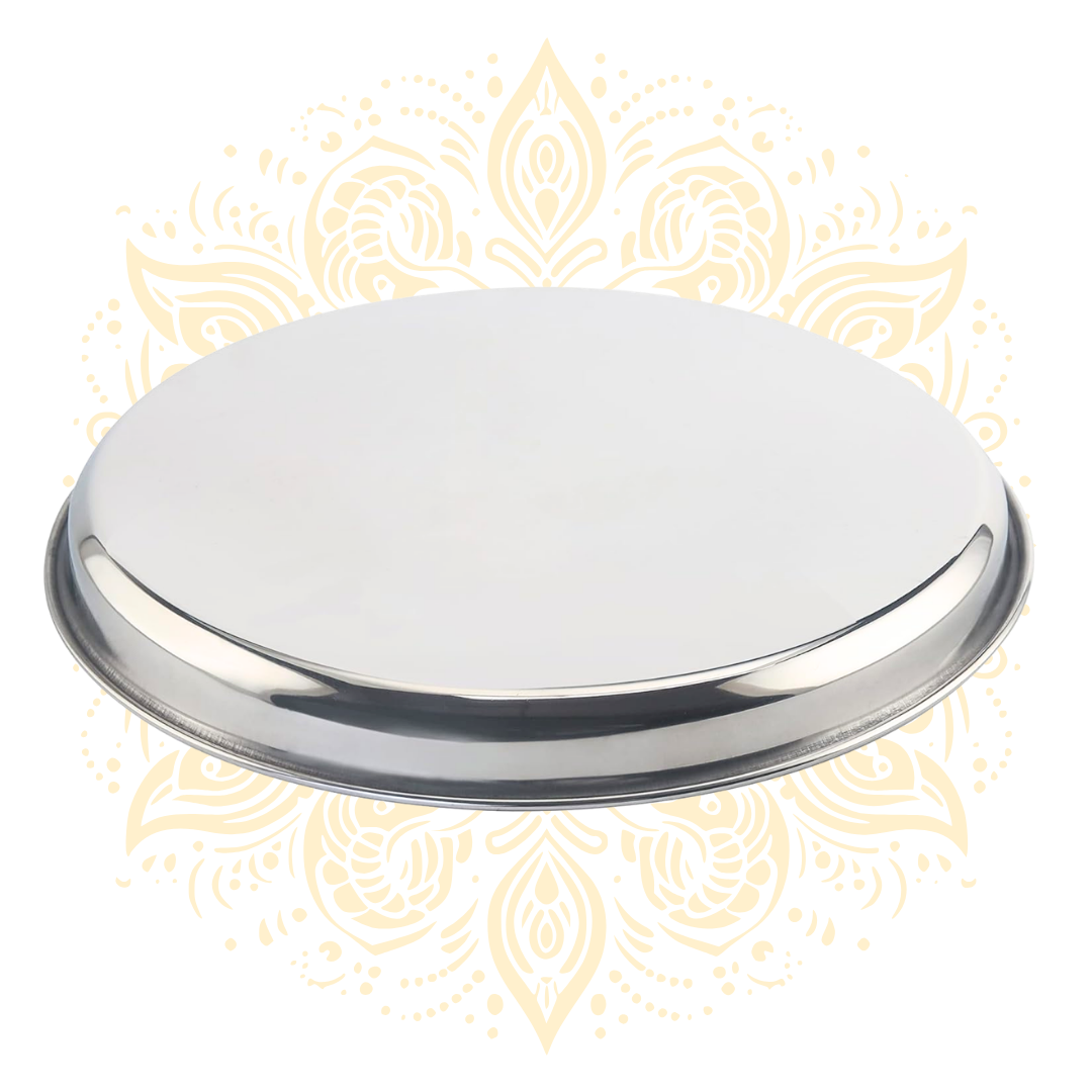 Stainless Steel Dinner Plate 12 and 14" - Matchless Gifts