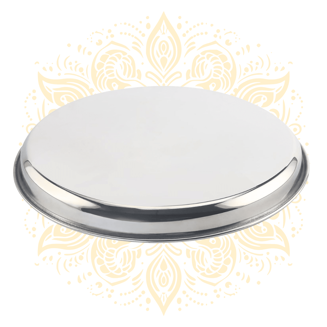 Stainless Steel Dinner Plate 12 and 14" - Matchless Gifts