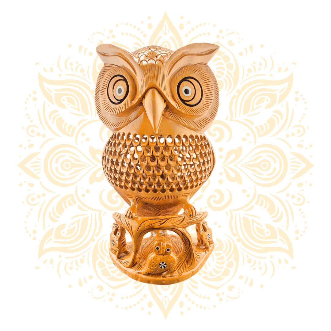 Wooden Owl Hand Carved - Matchless Gifts