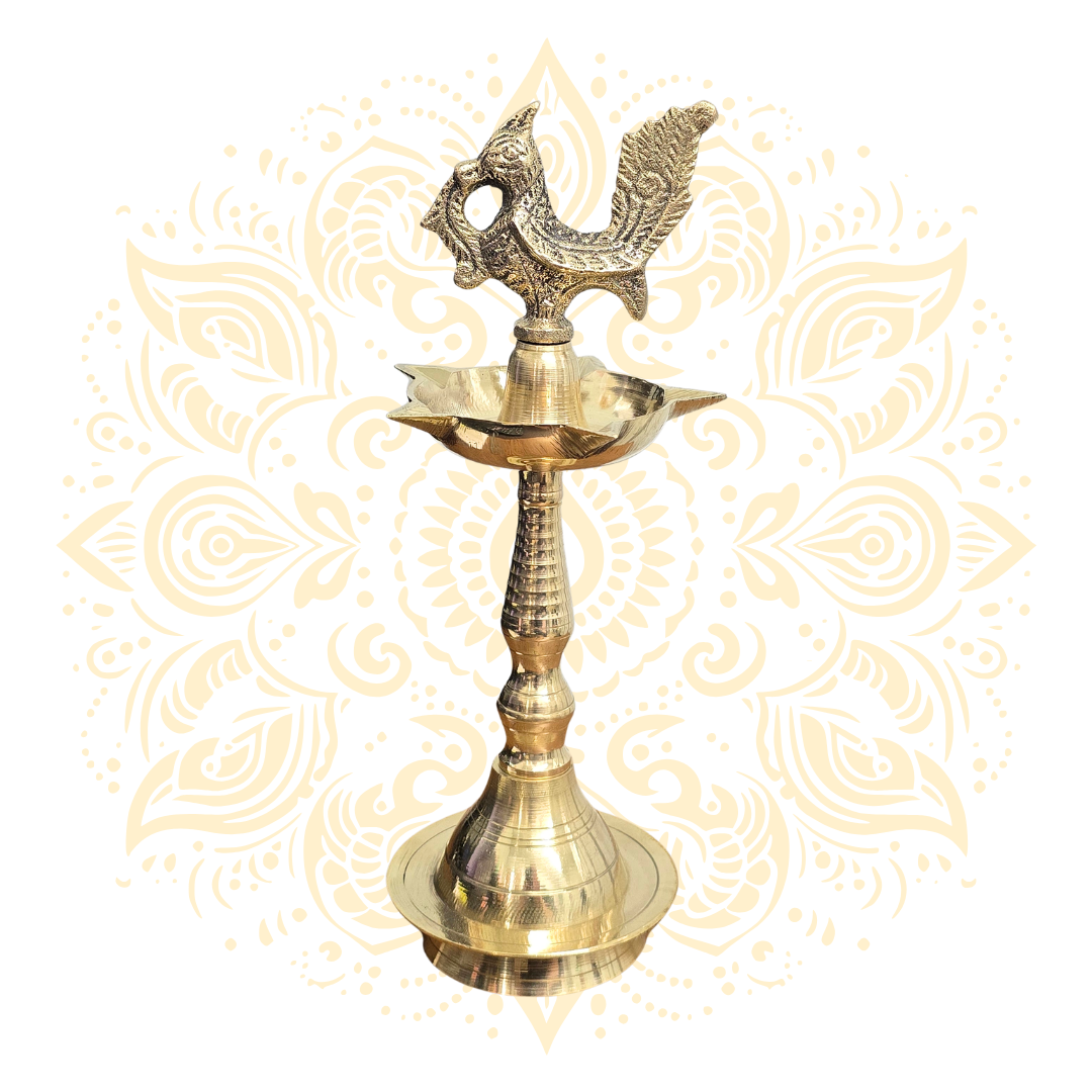 Tall Brass Oil Lamp Diya