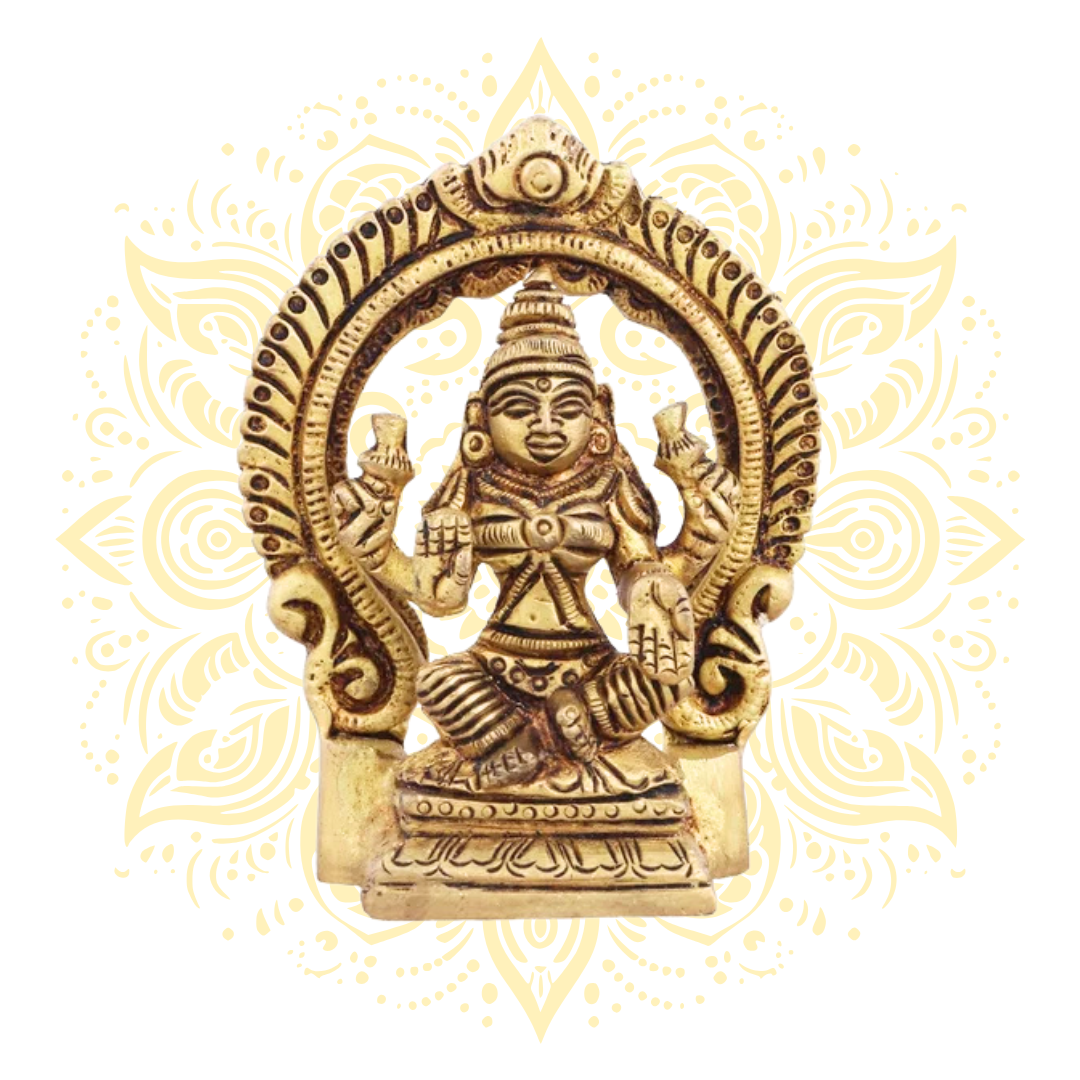 Brass Laxmi Murti 3.5"