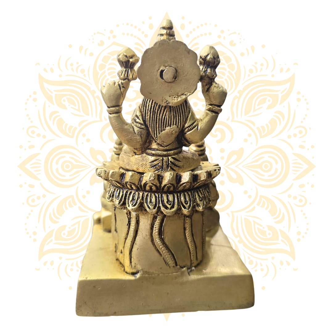 Brass Kubera Lakshmi Statue 6