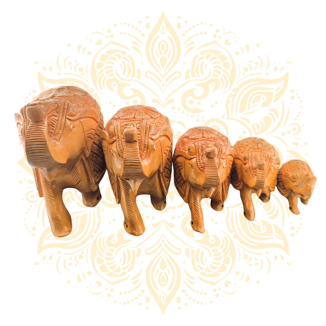 Wooden Chokdi Elephant - Matchless Gifts