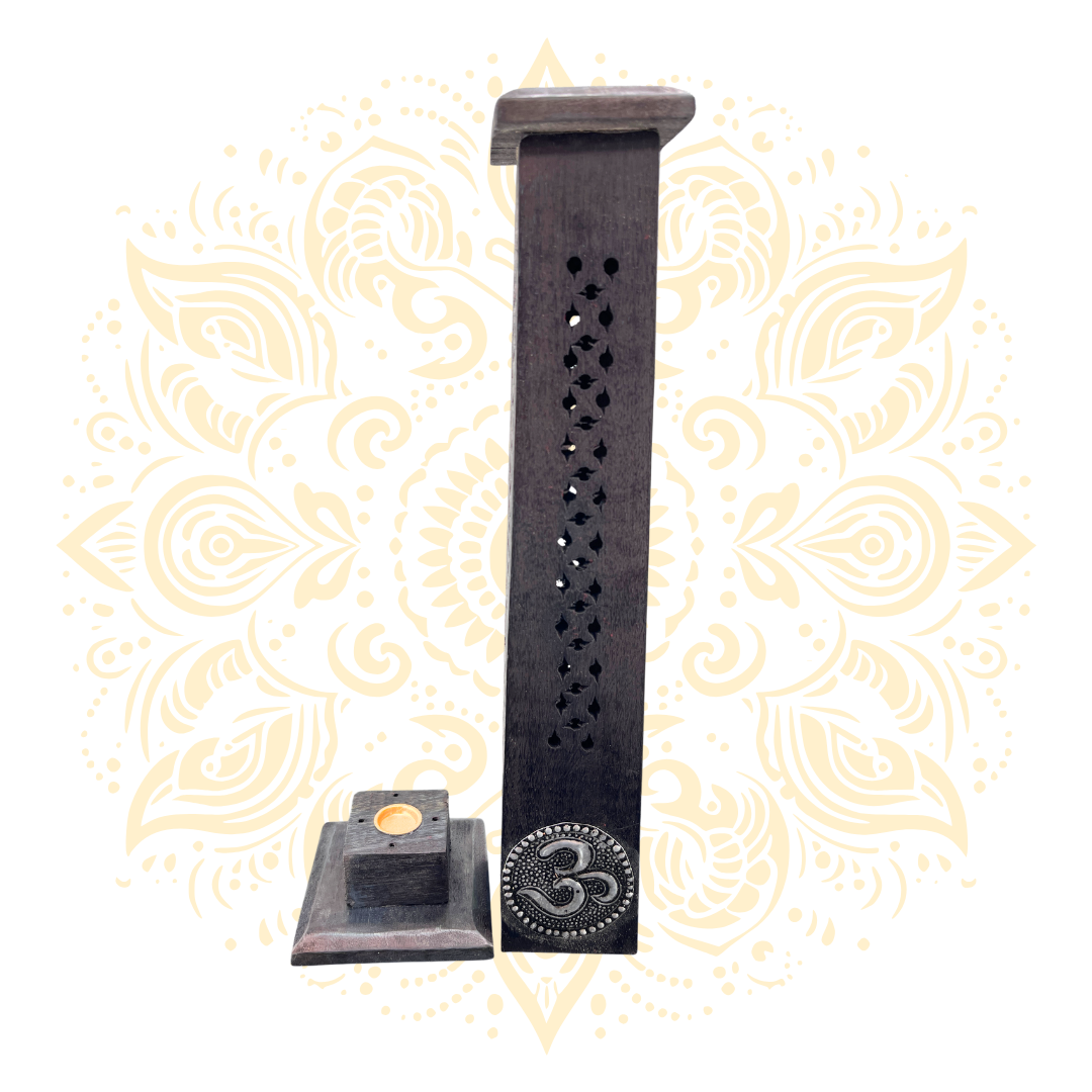 Wooden Black Tower Incense Holder 12" - Matchless Gifts