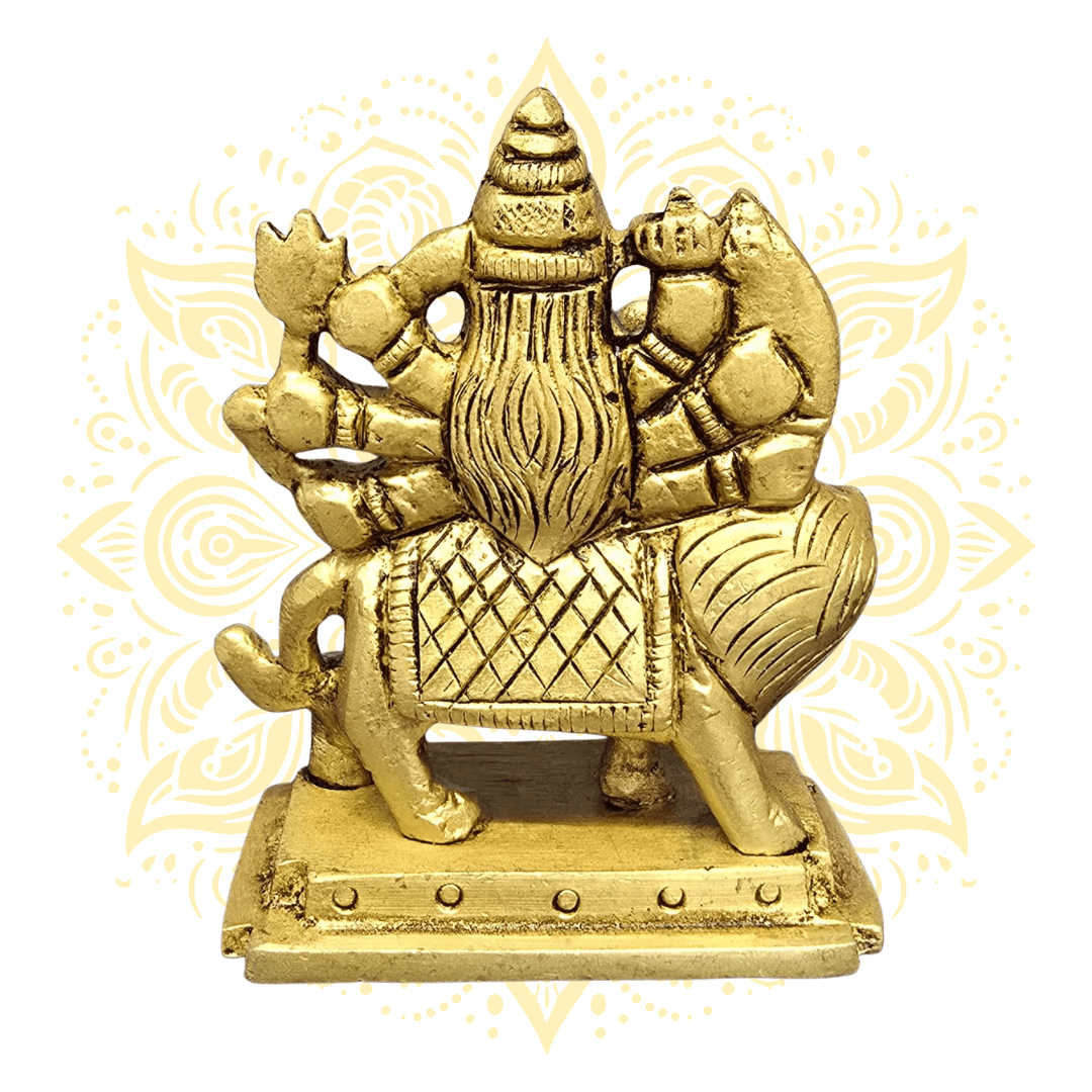Brass Goddess Durga Murti 2.5" - Matchless Gifts