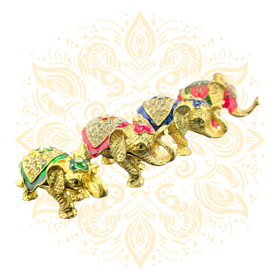 Jeweled Elephant Trinket Box - Matchless Gifts