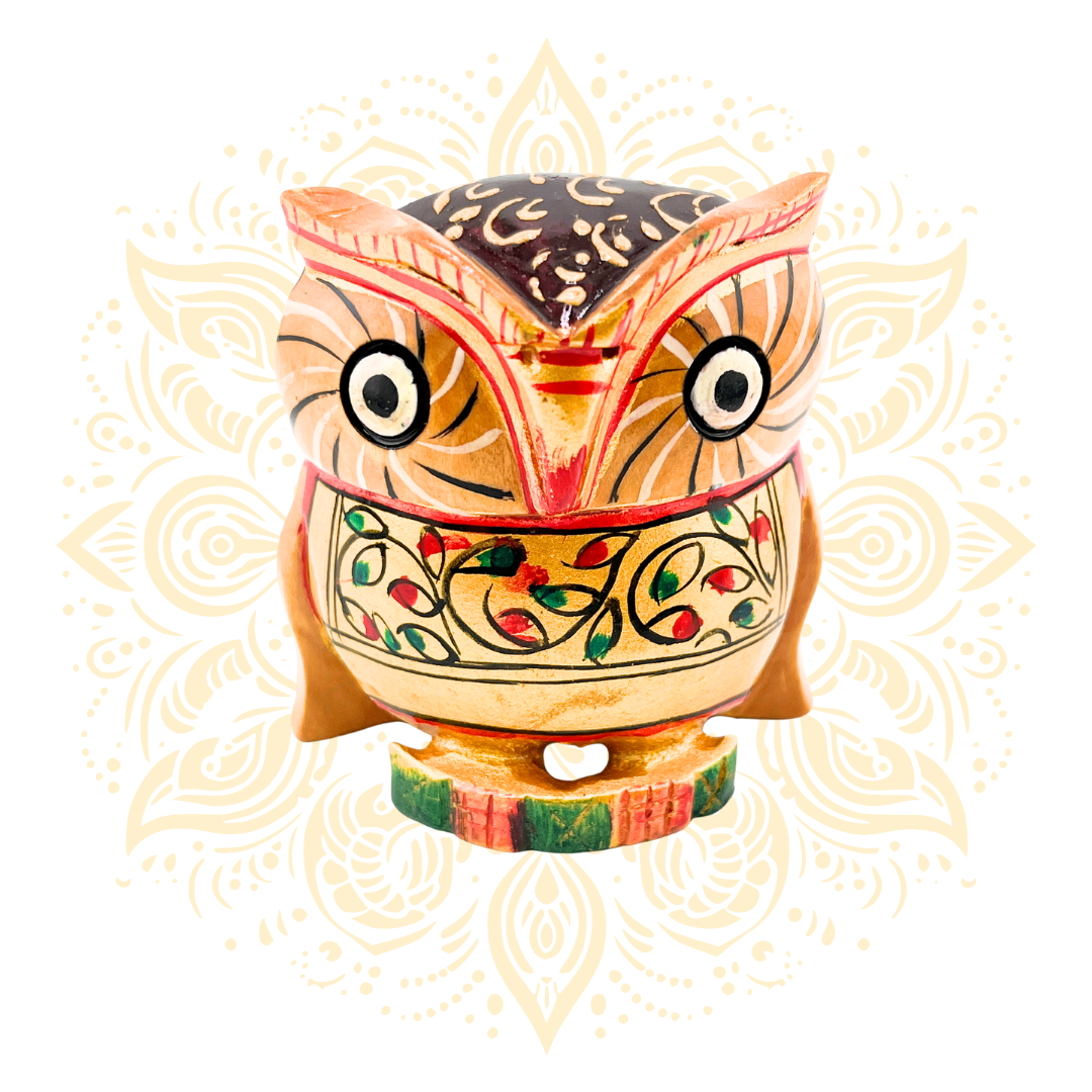 Wooden Painted Owl