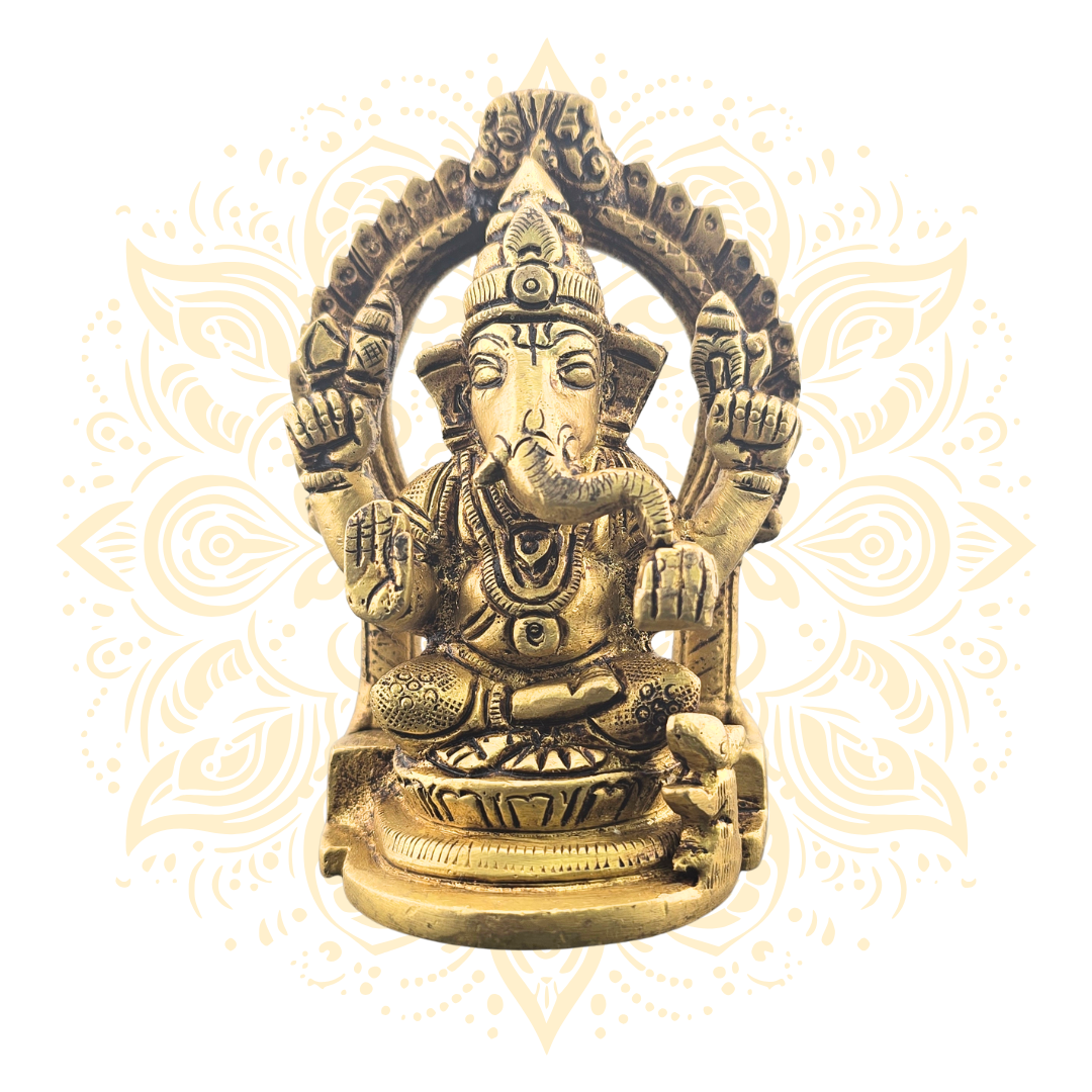 Brass Ganesh Statue 3.5"