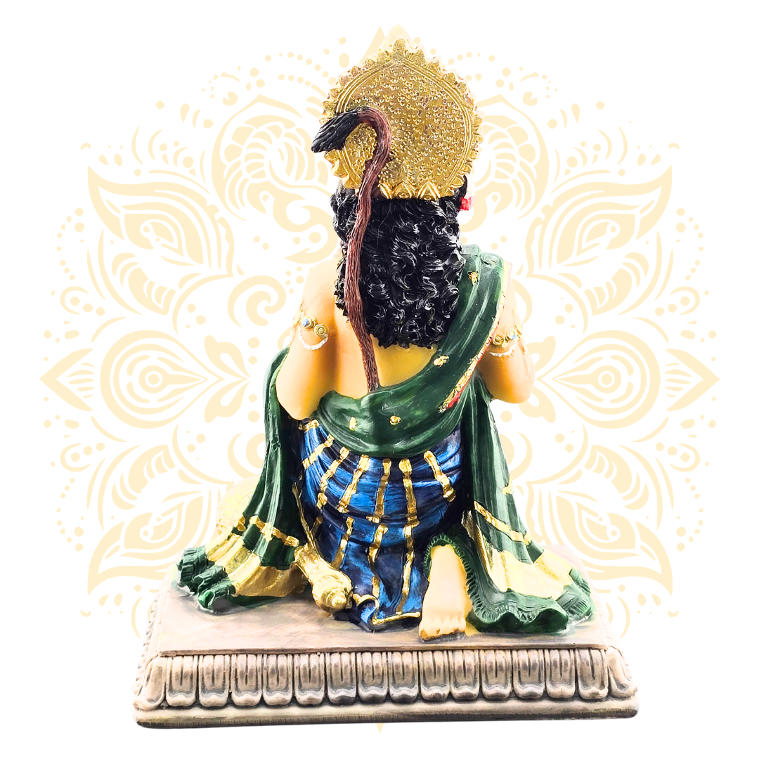 Polyresin Hanuman Sitting Statue 5”
