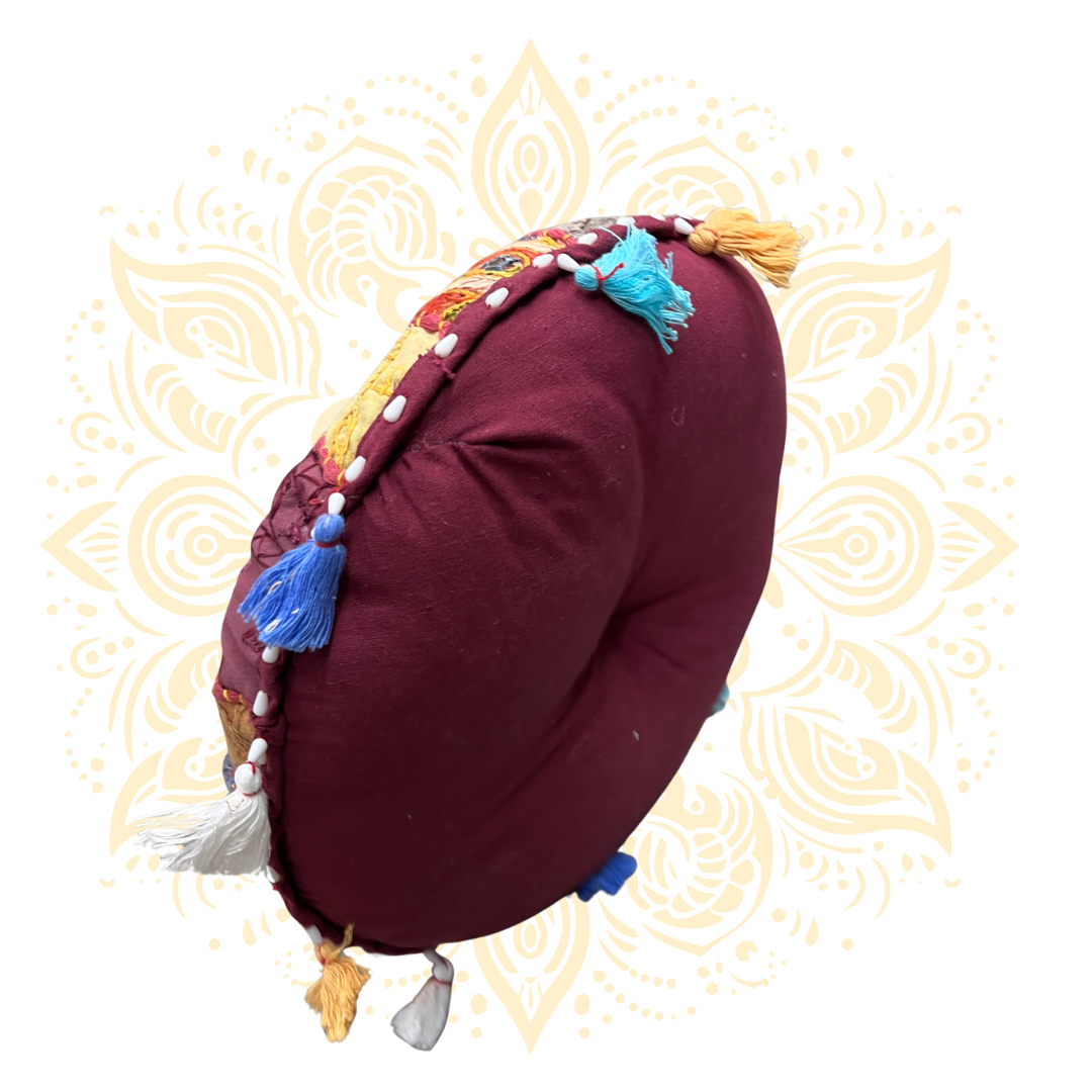 Meditiation Cushion w/ Cowrie Shell Accents
