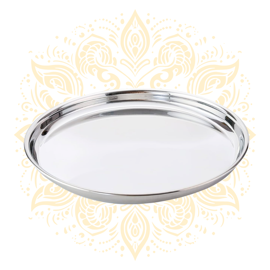 Stainless Steel Dinner Plate 12 and 14" - Matchless Gifts