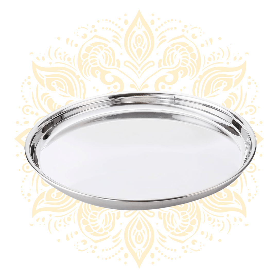 Stainless Steel Dinner Plate 12 and 14" - Matchless Gifts