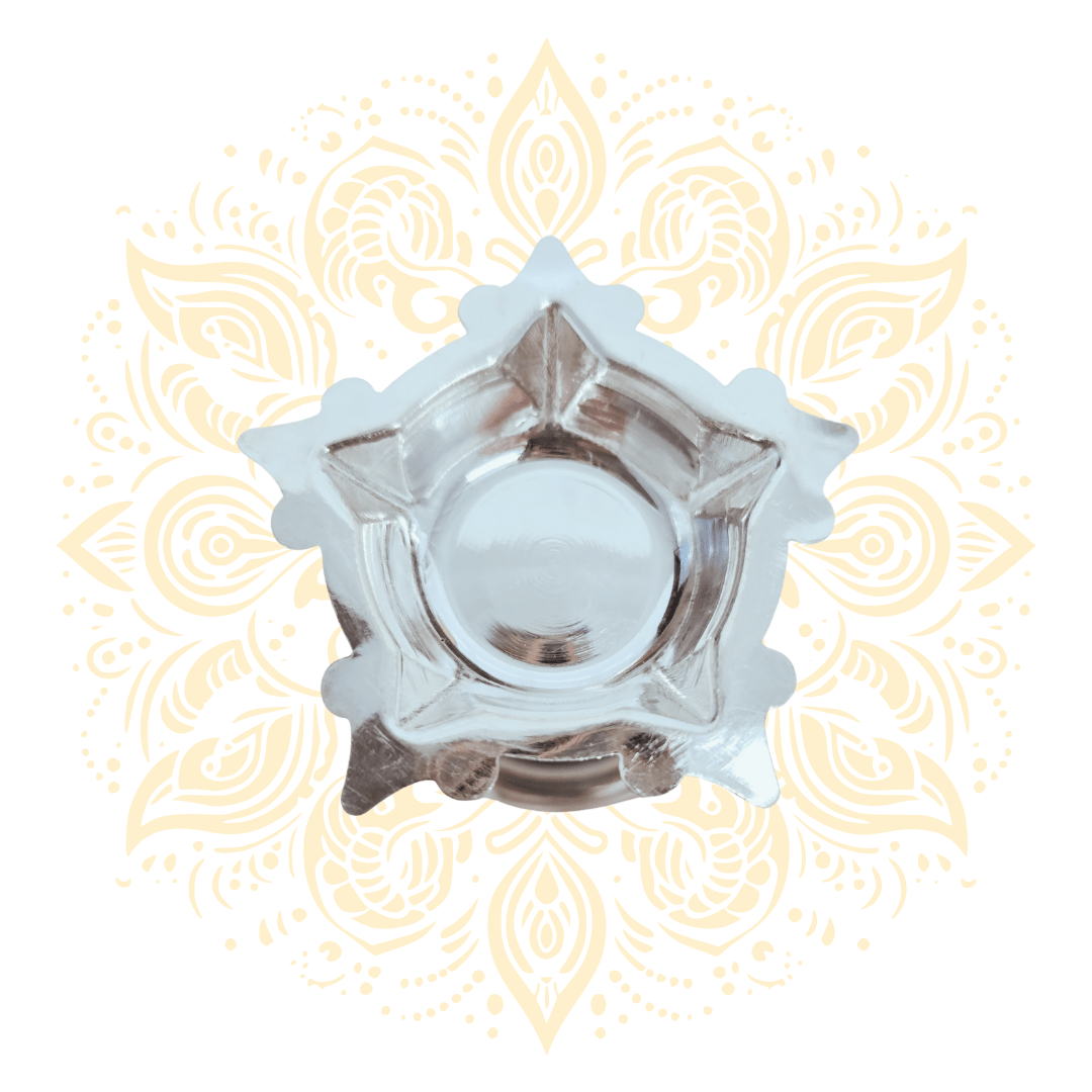 Silver Star Diya 2" x 1.5" 11 Grams - Matchless Gifts