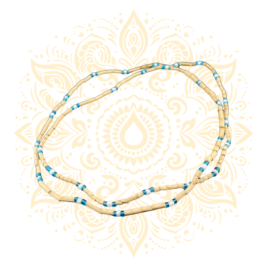Tulasi Neckbeads - Blue & Light Blue Beads