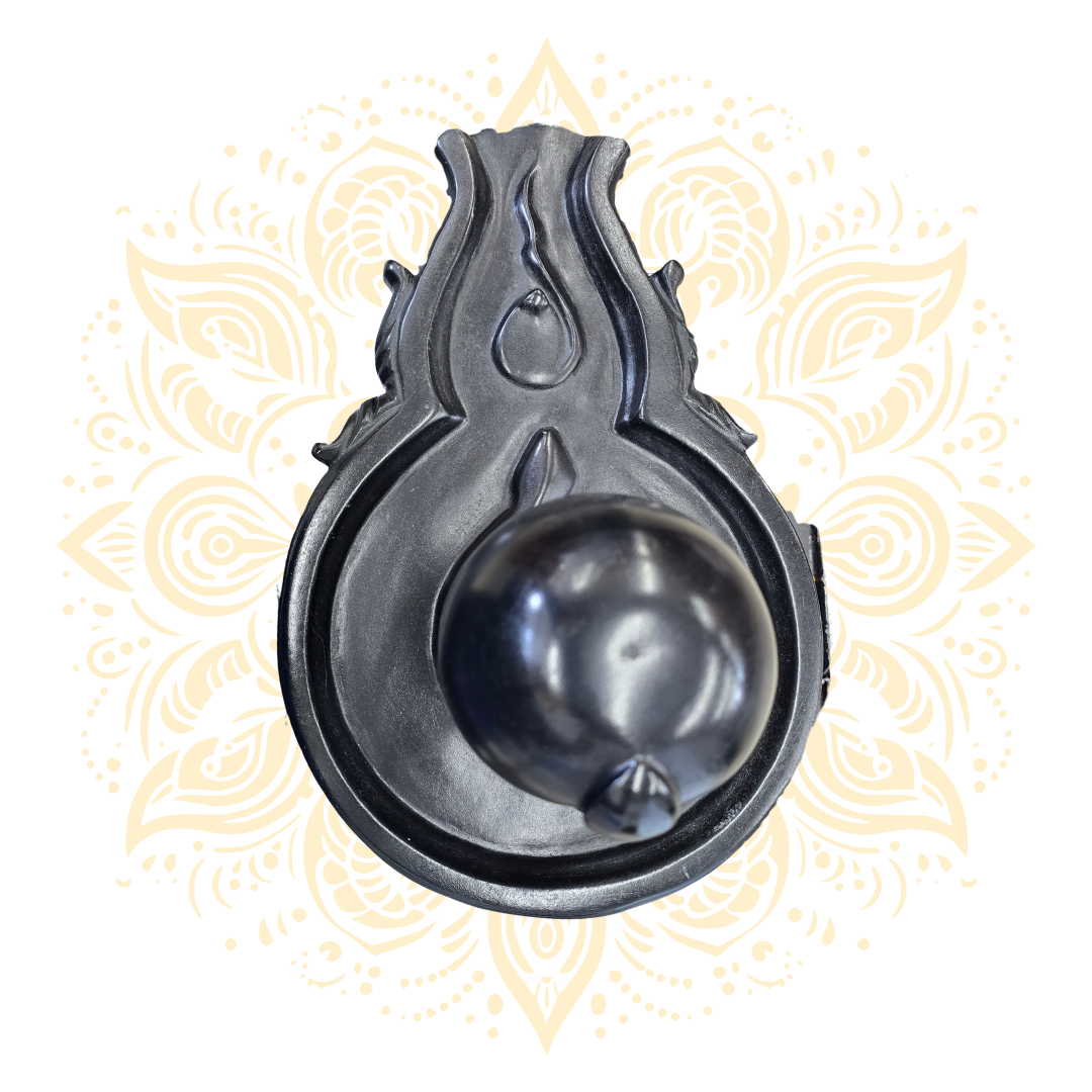 Large Black Stone Shiva Lingam w/ Yoni Base - Matchless Gifts2