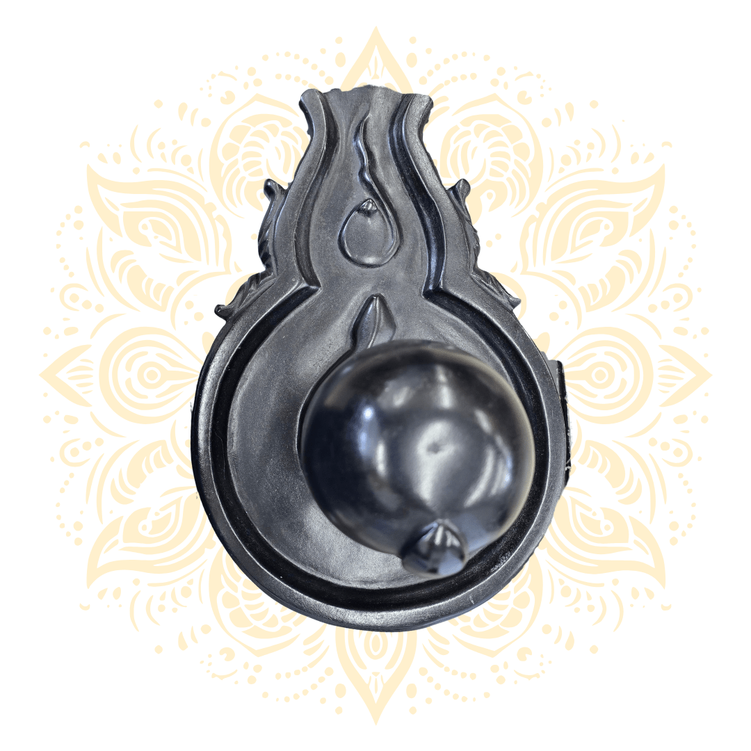 Large Black Stone Shiva Lingam w/ Yoni Base - Matchless Gifts2