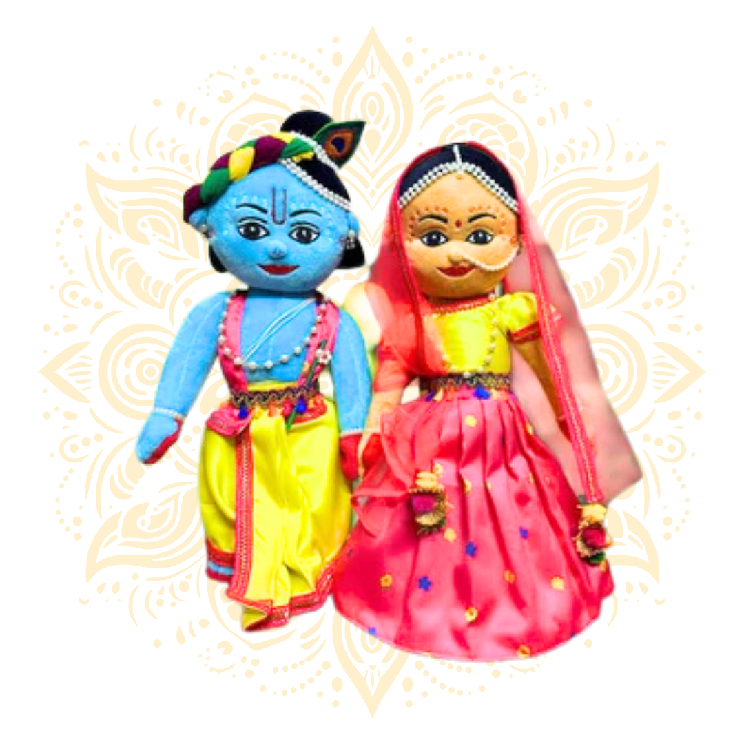 Sakhyam Radha Madhav Krishna Plush Toy Set 14” - Matchless Gifts
