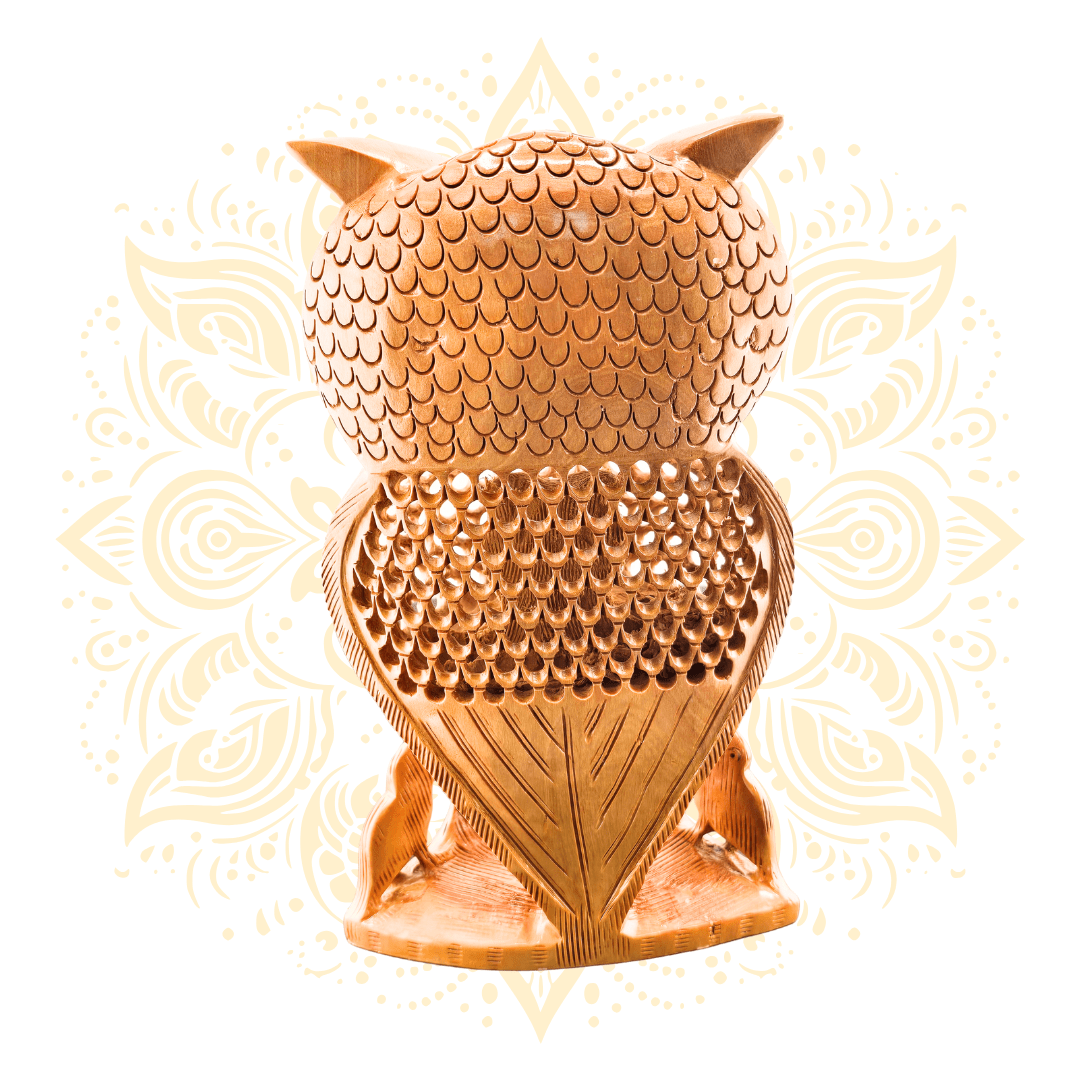 Wooden Owl Hand Carved - Matchless Gifts