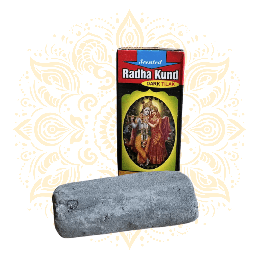 Radha Kund Dark Tilak Paste | Natural Vaishnava Tilak 2 oz - Matchless Gifts1