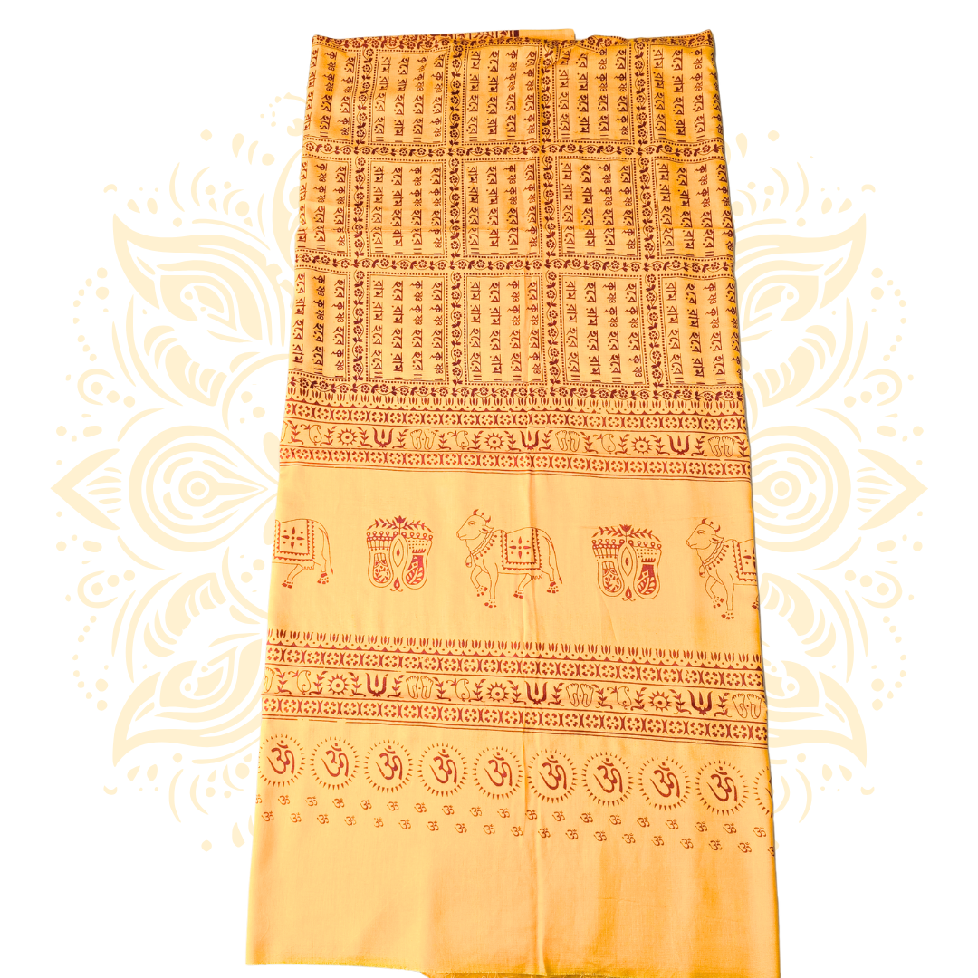 Printed Hare Krishna Cotton Chadar
