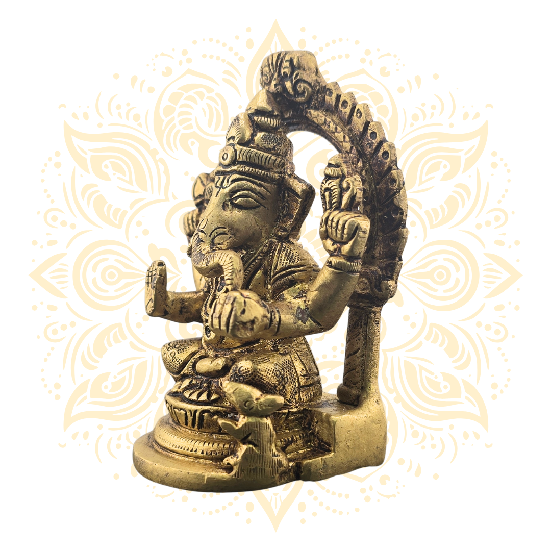 Brass Ganesh Statue 3.5"