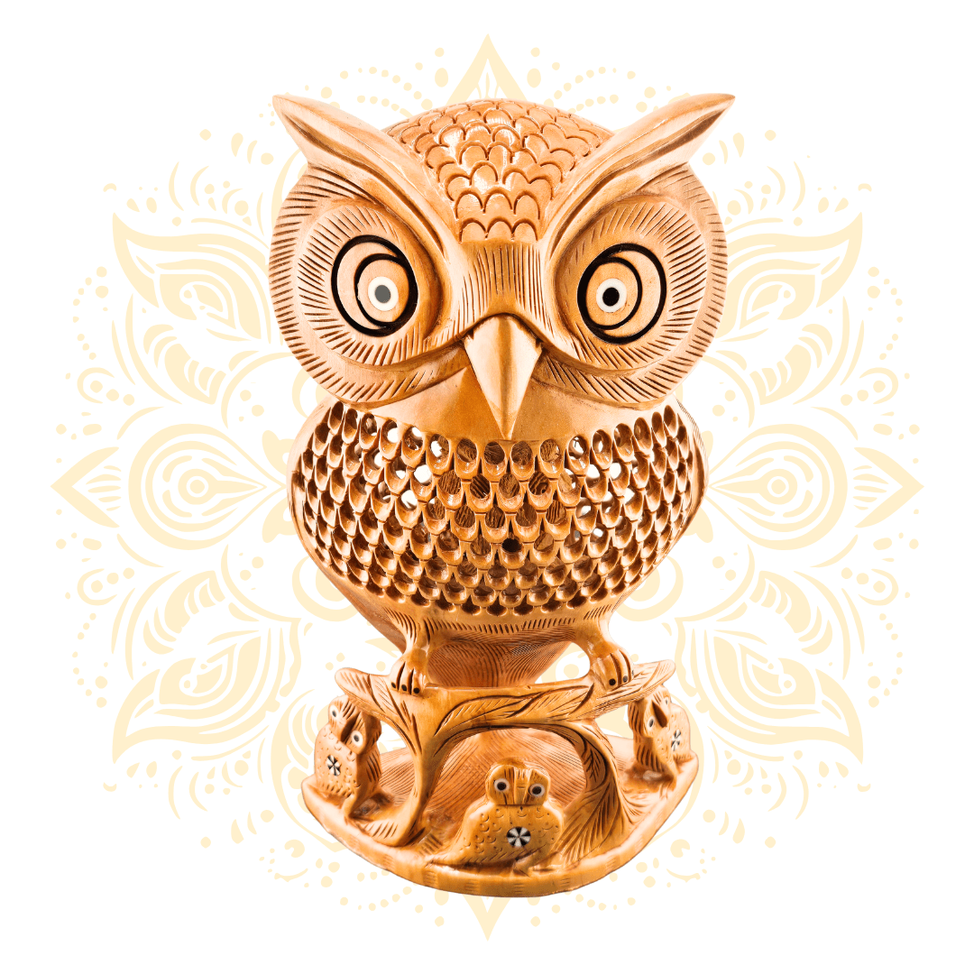 Wooden Owl Hand Carved - Matchless Gifts