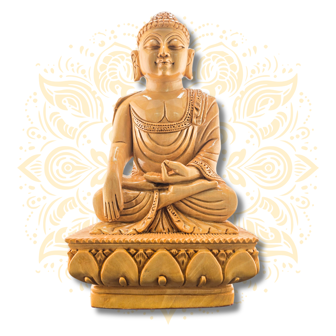 Wooden Buddha Fine 8" - Matchless Gifts