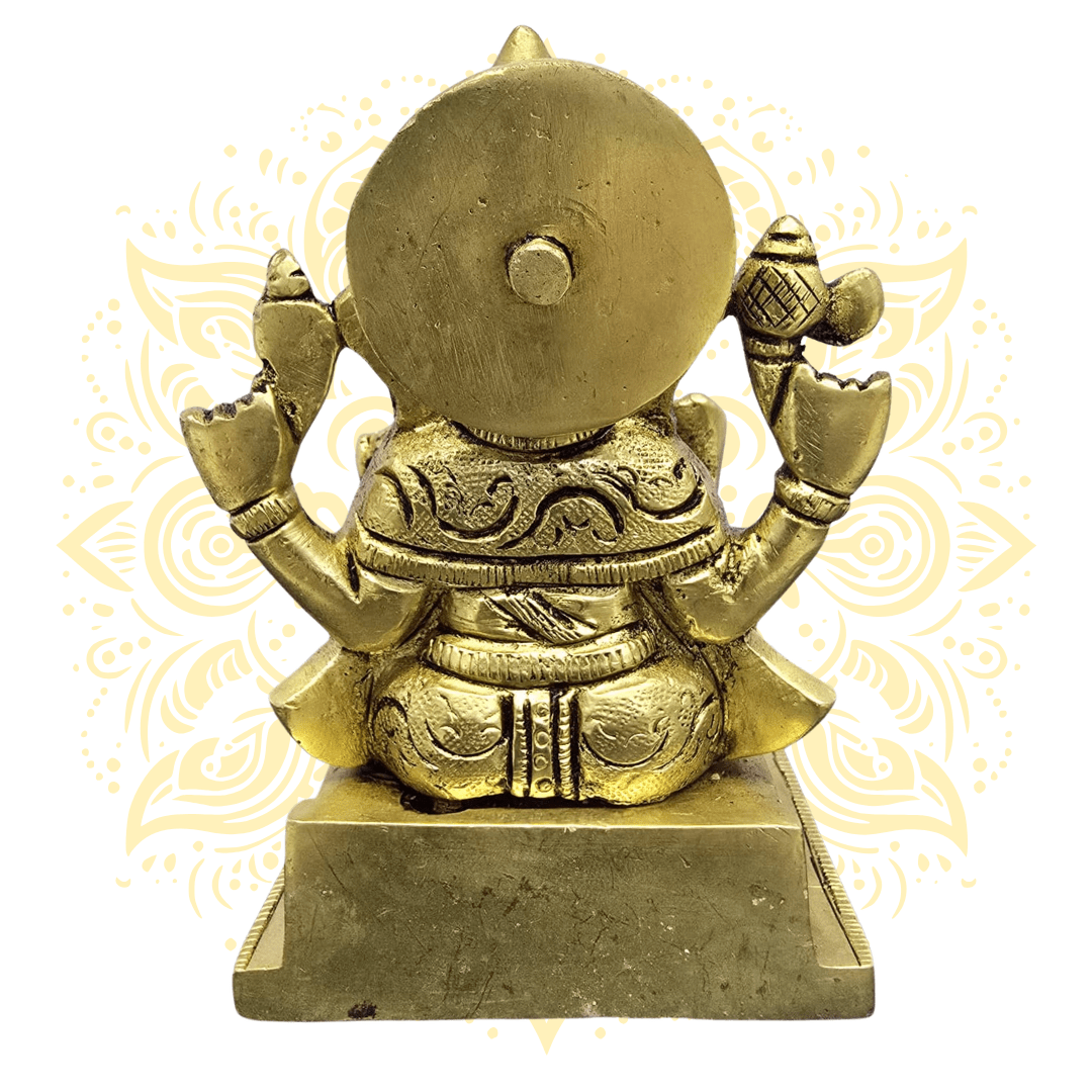 Brass Ganesh 4" - Matchless Gifts