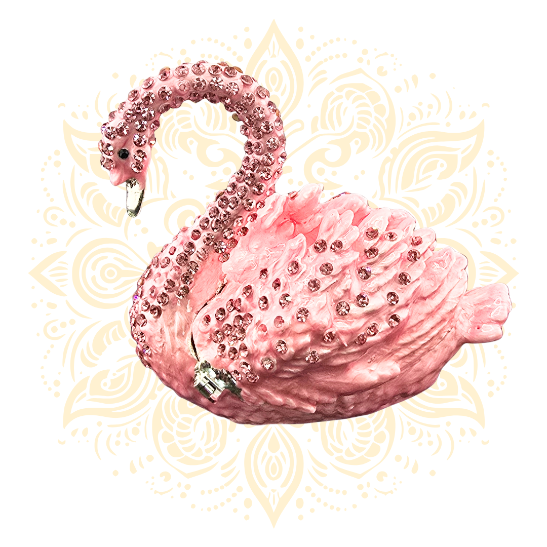 Swan Trinket Box Decorative Storage Accent