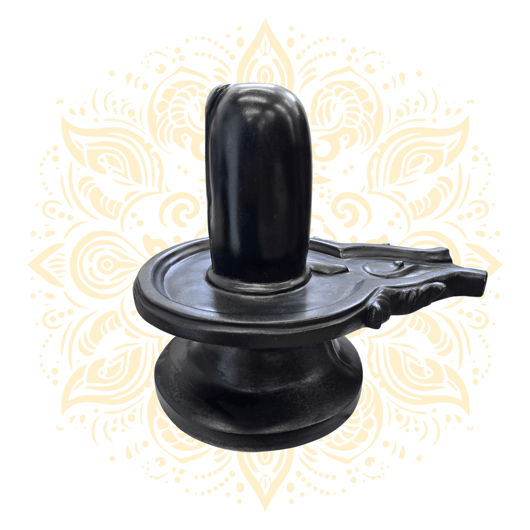 Large Black Stone Shiva Lingam w/ Yoni Base - Matchless Gifts4