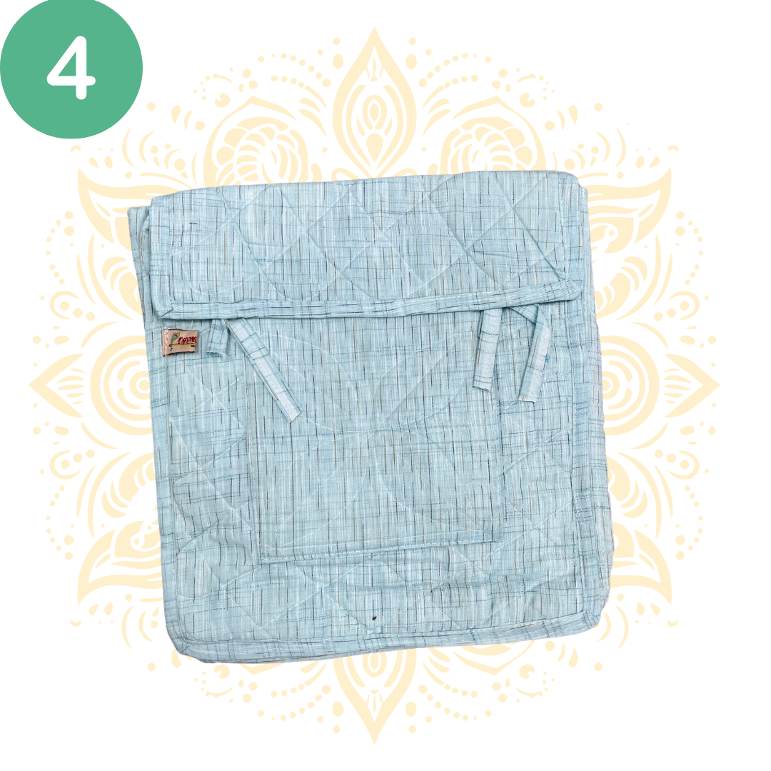GK Khadi Shoulder Bag w/ Zipper Pocket | Handmade Cotton Crossbody Bag