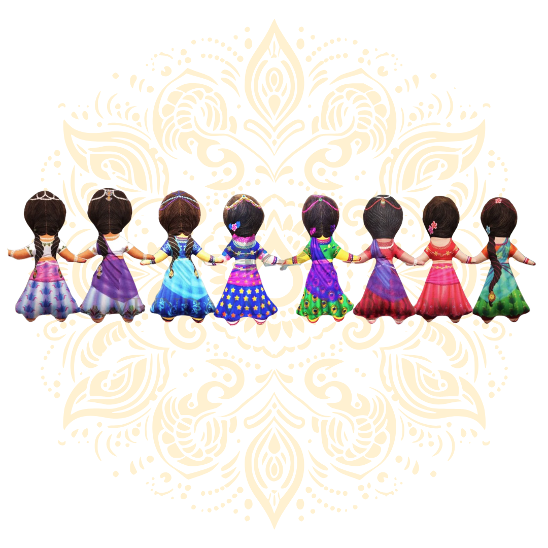 Ashta Sakhis Plush Doll Set 7" - Matchless Gifts5