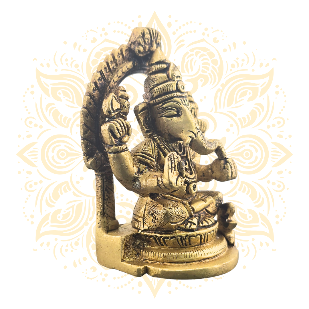 Brass Ganesh Statue 3.5"