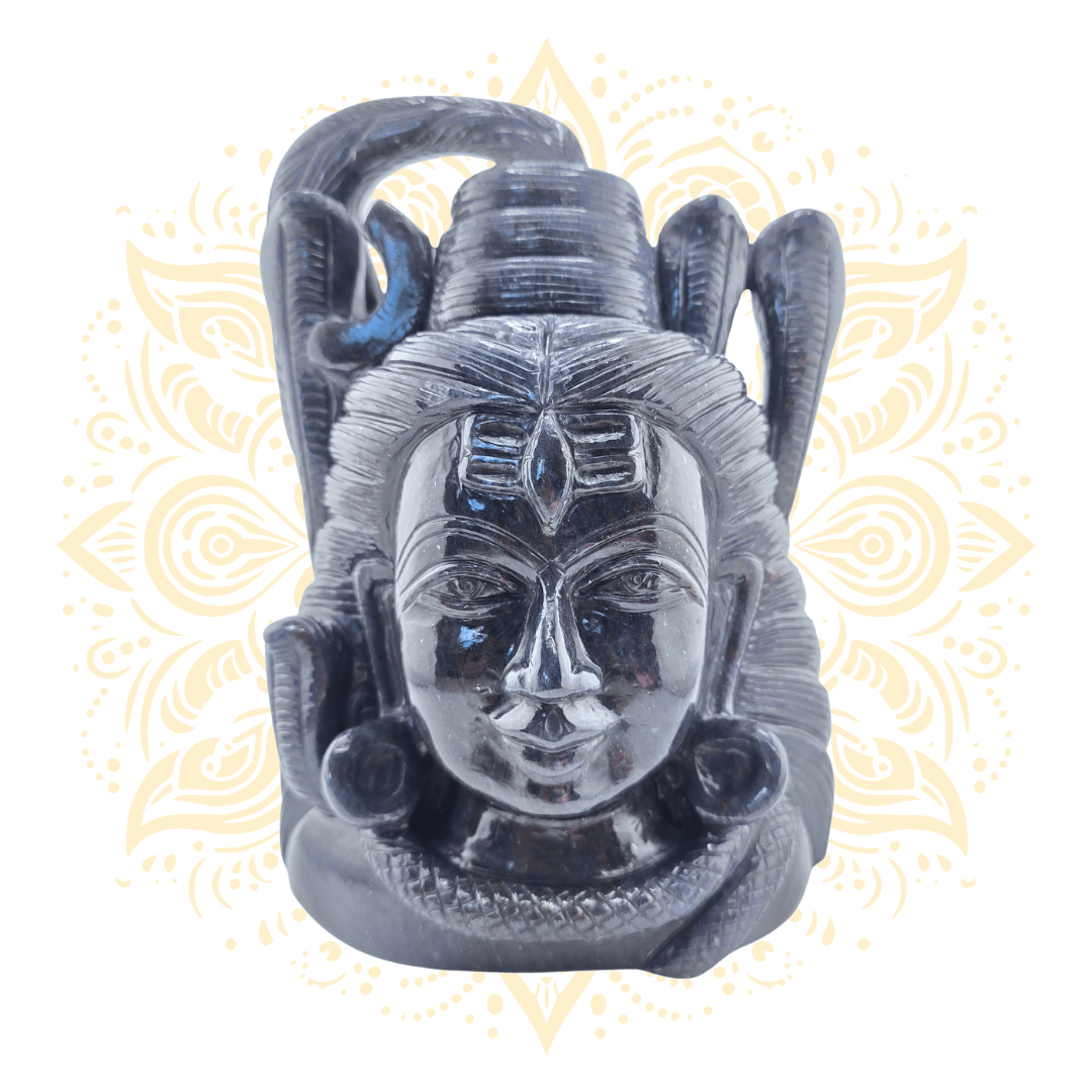 Lord Shiva Face Statue in Blue Aventurine - Matchless Gifts