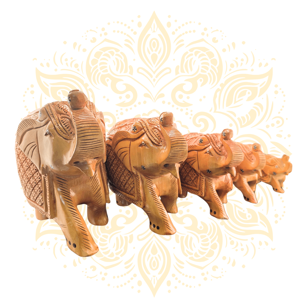 Wooden Chokdi Elephant - Matchless Gifts