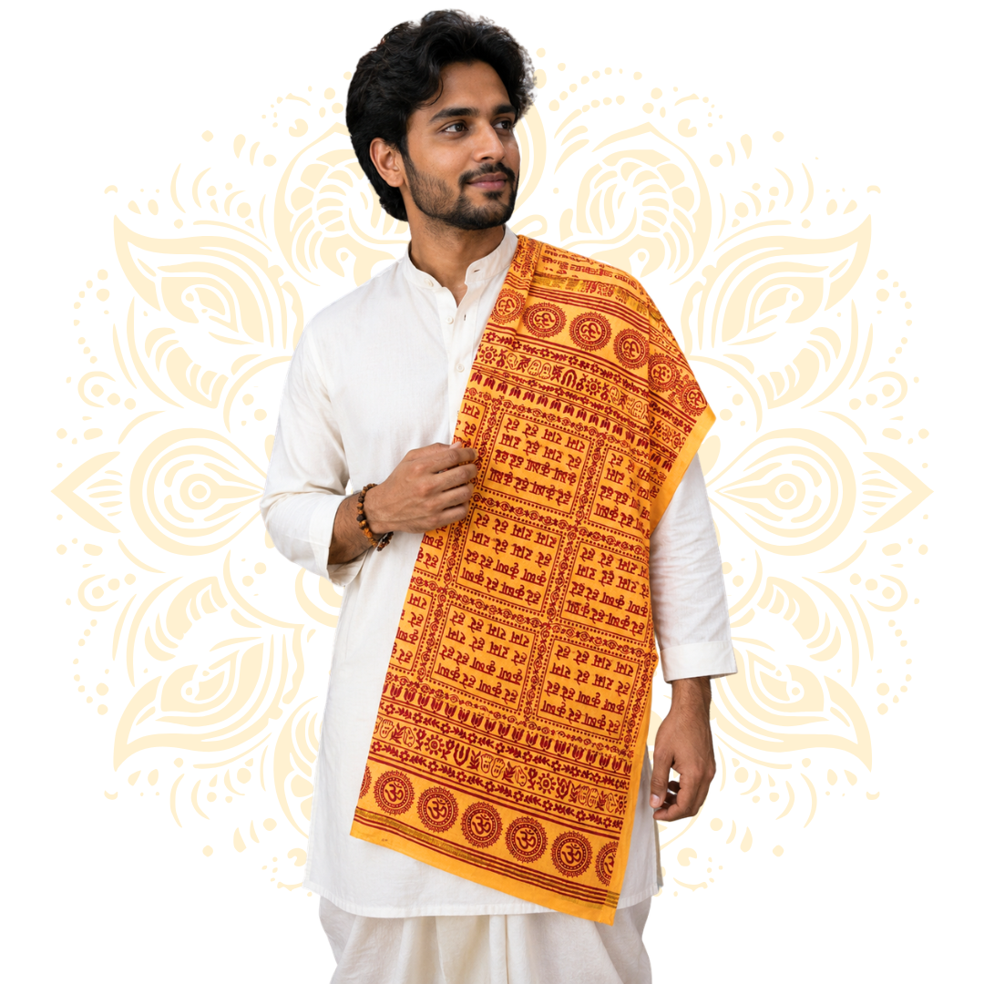 Printed Hari Nam Cotton Chadar